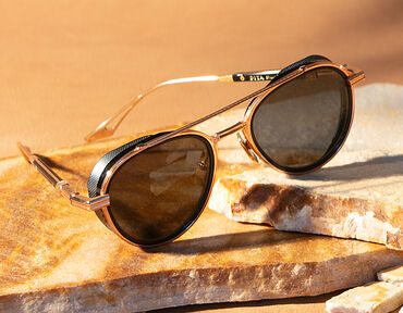 DITA Sunglasses Rosegold and Titan polarized